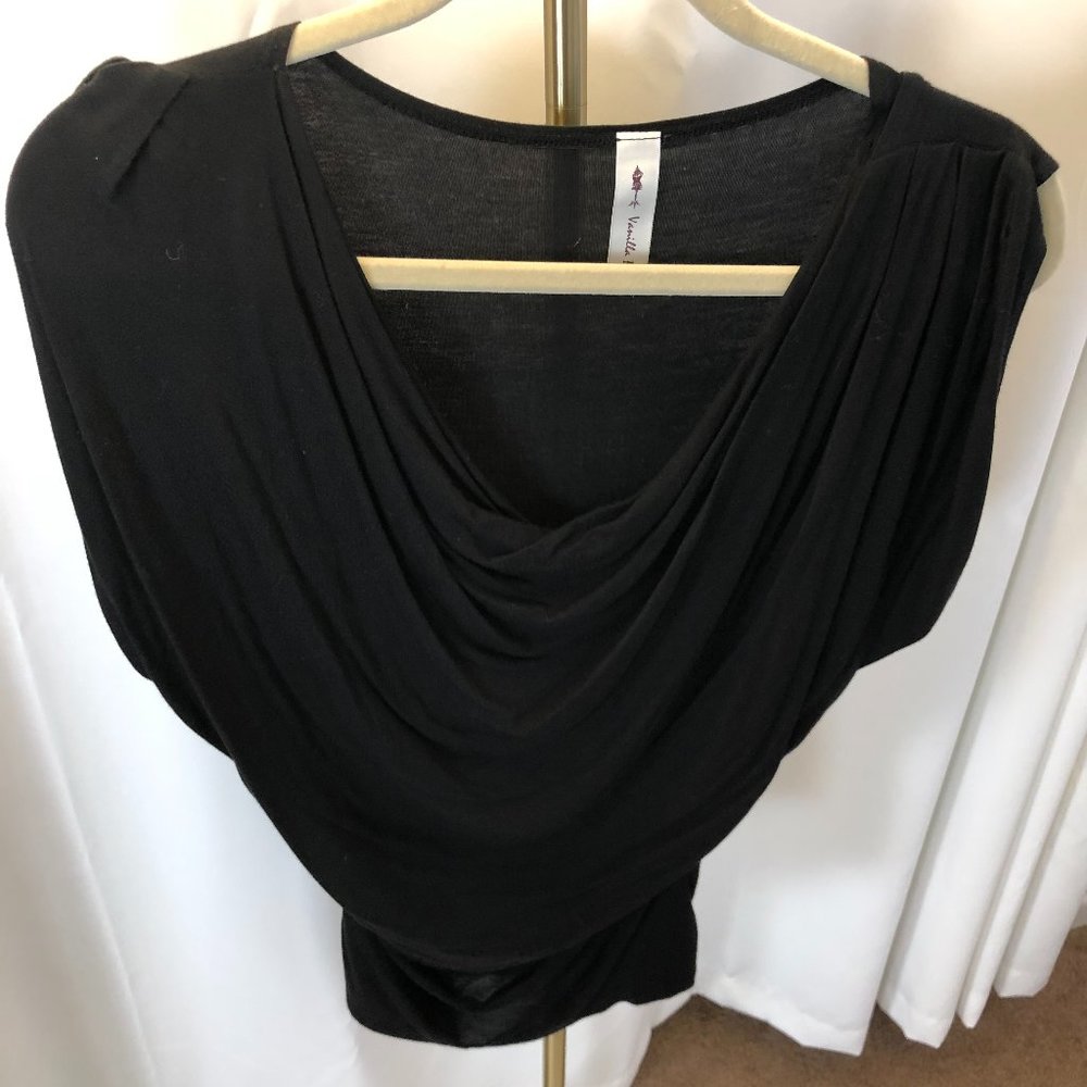 Super Cute Drappy Black Shirt